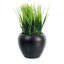 3 - Piece Artificial Onion Grass in Black Pot Set