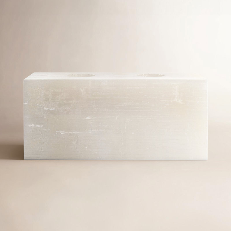 3.5'' H Selenite Tabletop Votive Holder