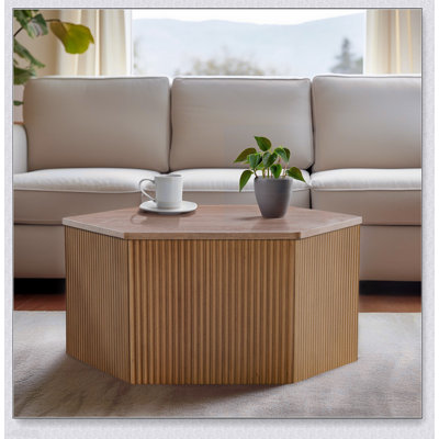 Table basse cannelée