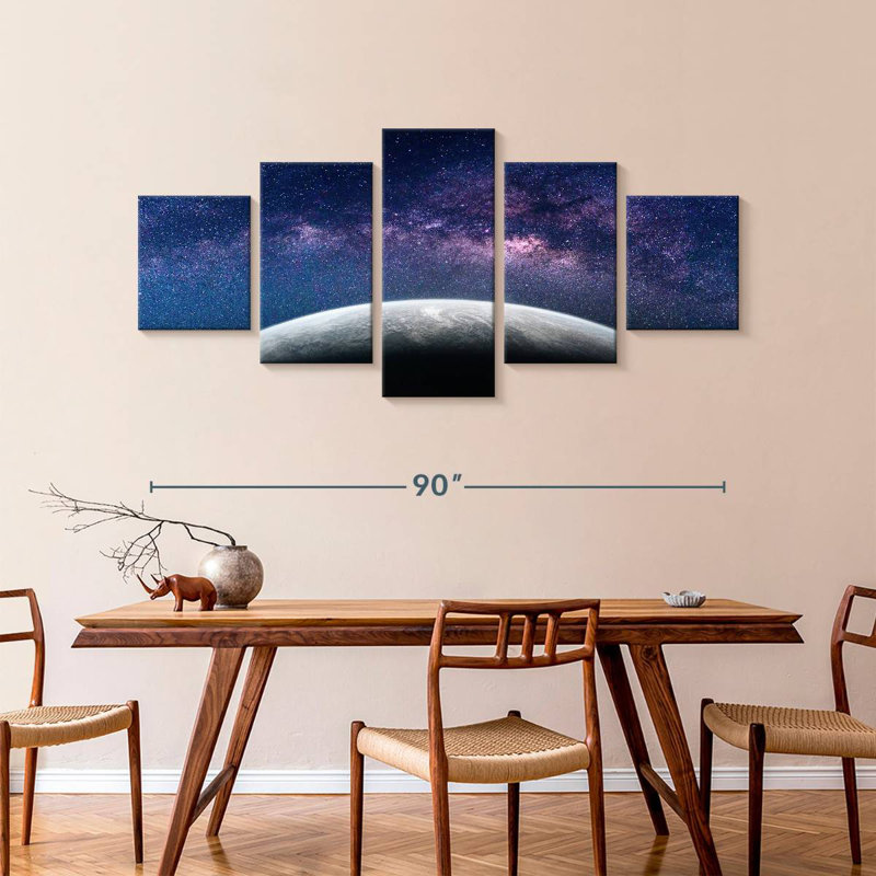 La Terre et la Voie Lactée, H 42 po x l 92 po