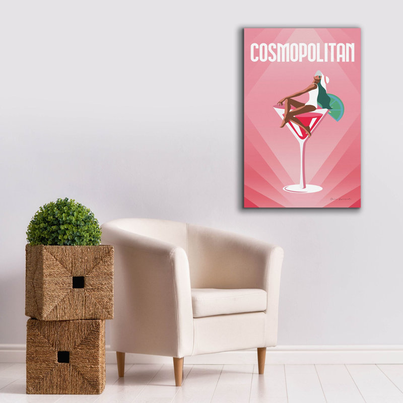 "Epop Graffiti" Cosmopolitan "par Omar Escalante, art mural sur toile, H 40 po x l 26 po
