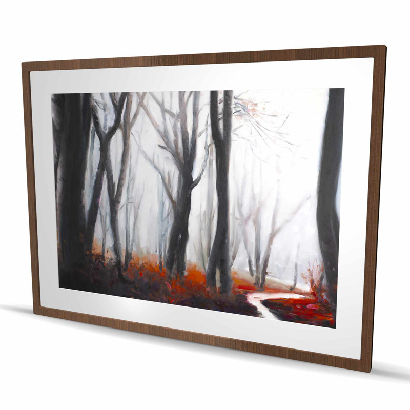 «Mysterious Forest with Stream - Trees», reproduction encadrée