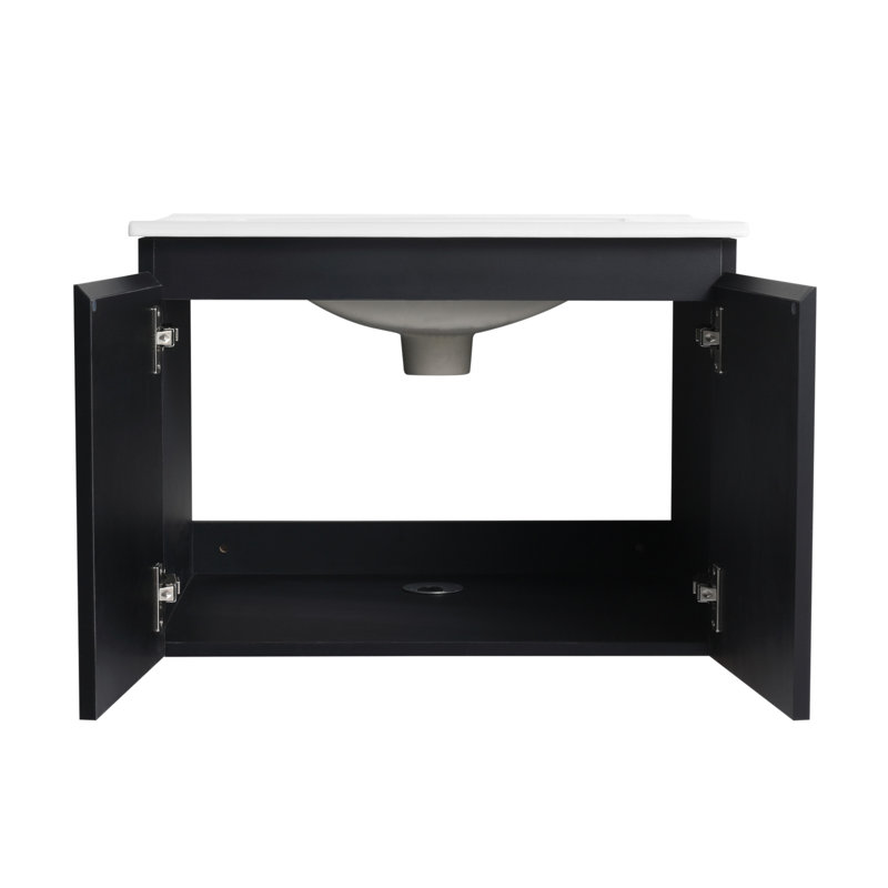 81 24'' Wall Mounted Single Bathroom Vanity Base Only