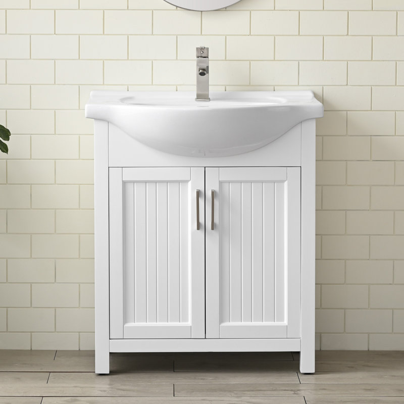 Boesch 30" Single Bathroom Vanity with Ceramic Top, White