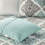 Courtepointe 6 pièces. Réversible, microfibre, matelassage vermicelle, 2 taies décoratives, 3 coussins, très grand / très grand. Pièce, réversible avec imprimé feuille de diamant, rembourrage 100% microfibre, coussins-117409712-117409718