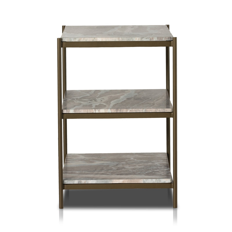 Feltault Nightstand, Antique Brass/Canyon