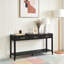 Console 60 po avec 3 tiroirs, table d'entrée en bois avec tablette de rangement-379461990