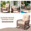 Chaise berçante d'extérieur en rotin avec coussin-646829750