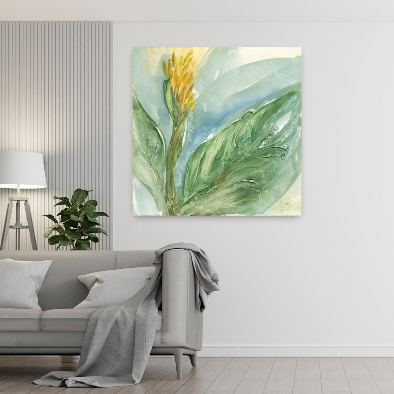 Art floral exotique II, H 48 po x l 48 po