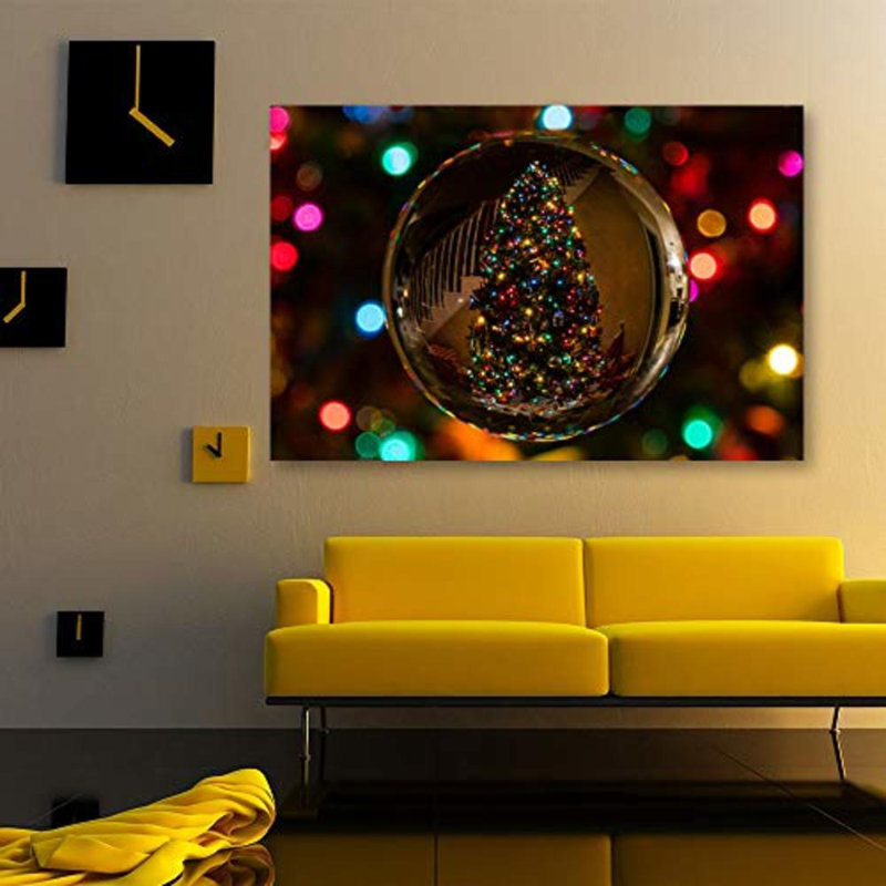 Christmas Holiday Celebration Tree X01 - Photographie sur toile tendue, H 24 po x l 32 po
