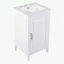 Meuble-lavabo de salle de bain avec lavabo, tiroir fonctionnel et tablette de porte-107287807