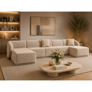 5 Seater Velvet Sofa & Chaise