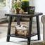 Contemporary Wood Coffee Table, Extra Shelf Storage And Wide-angled Leg Accent Replicated With Legs For Enhanced Space