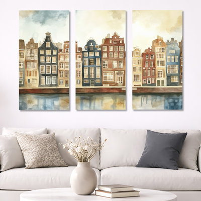 " Canals Of Amsterdam " 3 - Pieces