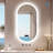 Oval Bathroom Mirror With Led Lights And Built-in Bluetooth Speaker, Time Temperature Display Unit - Smart Lighted Vanity Makeup Wall Mounted Mirrors - 3 Lights Setting Anti-fog Dimmable Ip56-1584060318