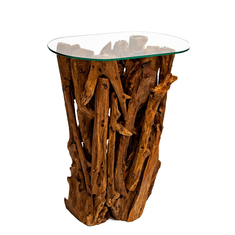 Aggelos Glass Top End Table