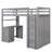 Loft Bed With Drawers-628922188-628922195