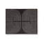 Tapis Edon à motif géométrique ivoire en laine noire 8 x 10