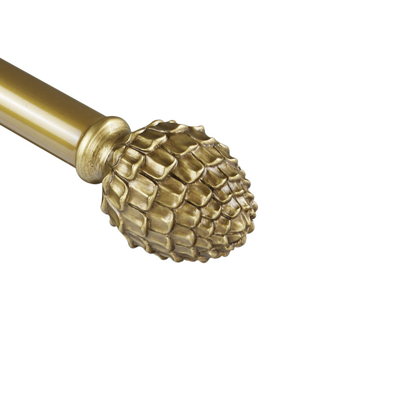 Tringle à rideaux simple ananas Vallejo, H 1 po x l 48 po x P 1 po