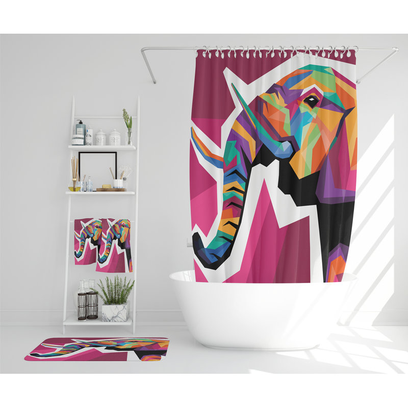 Neeharika Polyester Shower Curtain Set