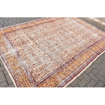 Tapis turc exceptionnel exceptionnel avec un motif floral complexe idéal pour rehausser l'esthétique de votre espace de vie