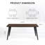 Dining Table Set 5 Pieces For Kitchen And Dining, 63" Rectangular Dining Table And 4 Suede Chai, Dining Ser Of Kitchen Dining  Party  Cafe, Brown