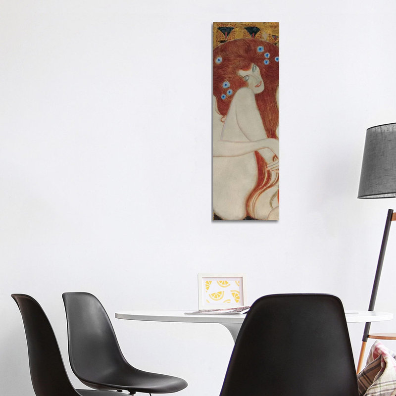 Beethoven Frieze, Rectangle Detail by Gustav Klimt - Wrapped Canvas Panoramic Print, 121.92 cm H x 40.64 cm W x 3.175 cm D