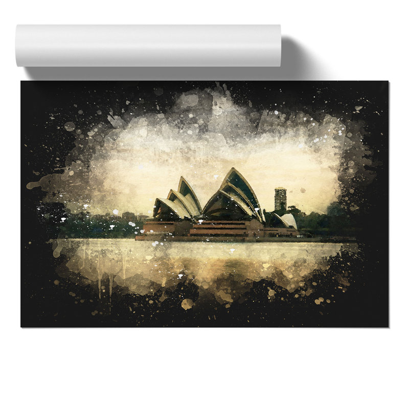Sydney Opera House Paint Splash - Frameless Print, 30cm H x 42cm W x 0.1cm D