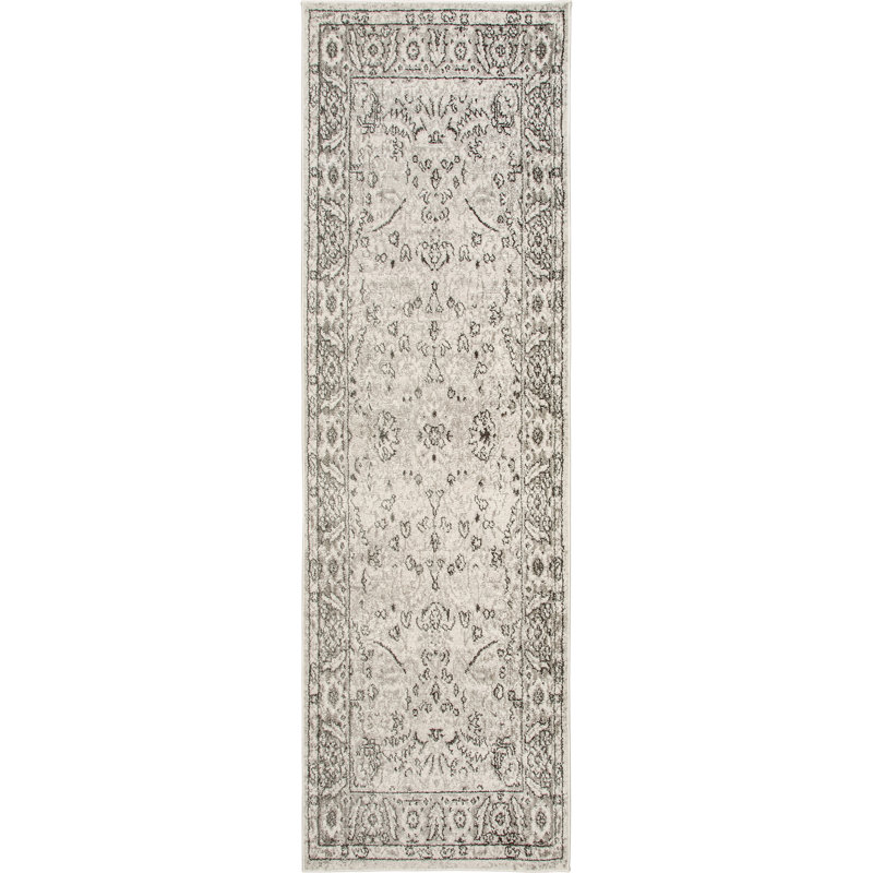 Teme Florid Mystique Fringe Beige Area Rug, Runner 2'6" x 6'