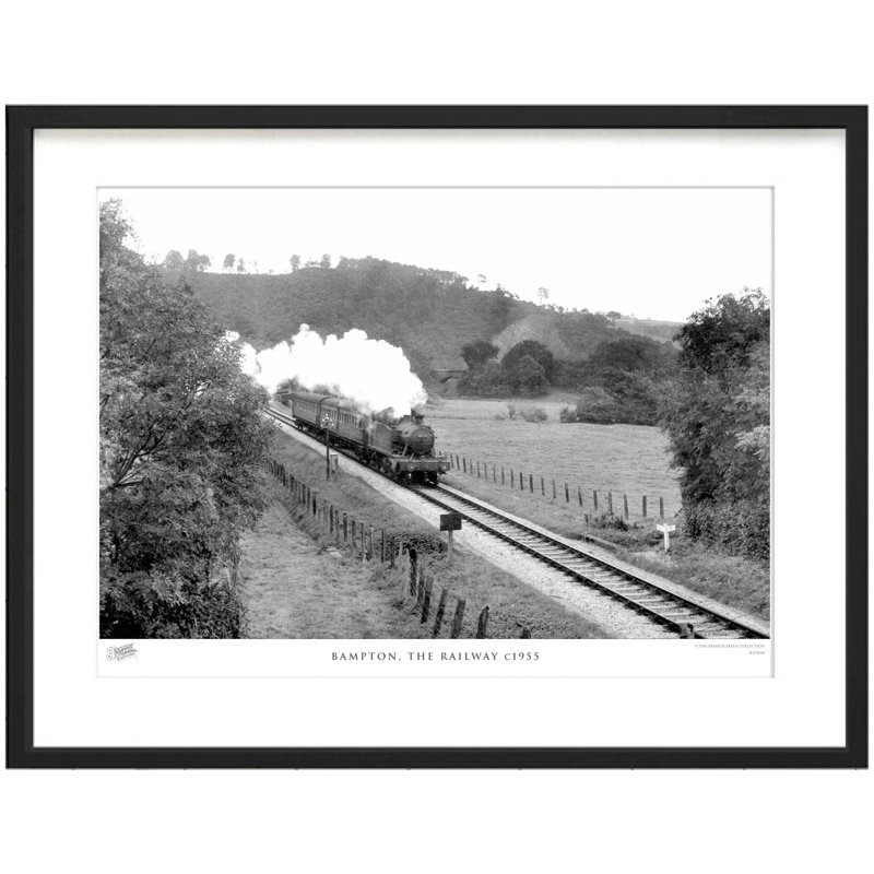 Bampton, The Railway C1955 - Single Picture Frame Print, 40cm H x 50cm W x 2.3cm D