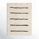 Mayer Striped Hand Knotted Wool Ivory/Black Area Rug