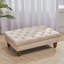 Burnard 90cm Wide Velvet Tufted Solid Colour Footstool Ottoman