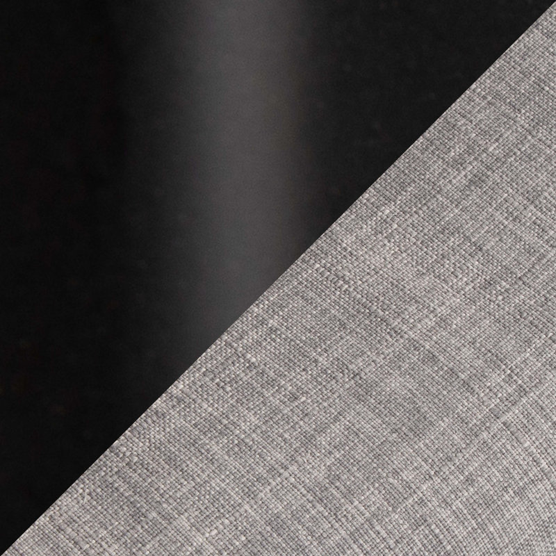 Chaise de travail en métal et tissu gris, Noir
