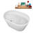 47" Streamline Soaking Freestanding Tub and Tray With Internal Drain-101688623