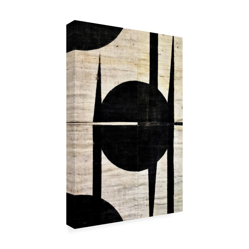 Reproduction de cercles bologniques sur toile par Treechild, H 32 po x l 22 po x P 2 po