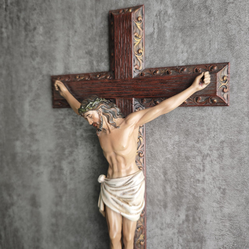 Décoration murale croix de Jésus H 12 po, croix religieuse