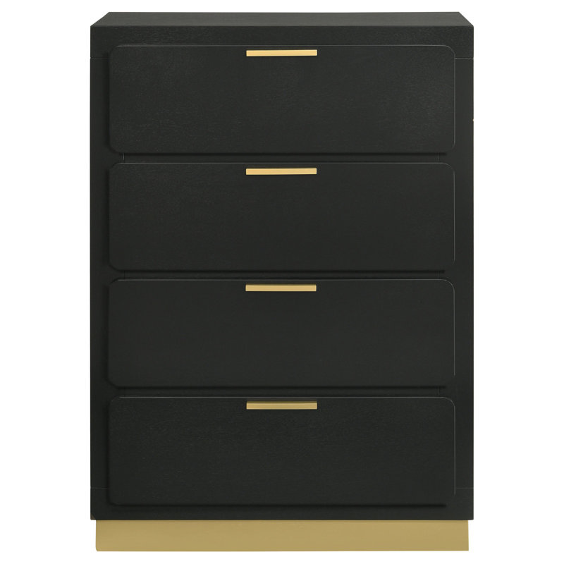 Commode 4 tiroirs Sophia, Noir