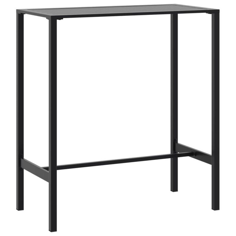 Rectangular Metal Outdoor Bar Table - 100 cm W 50 cm D