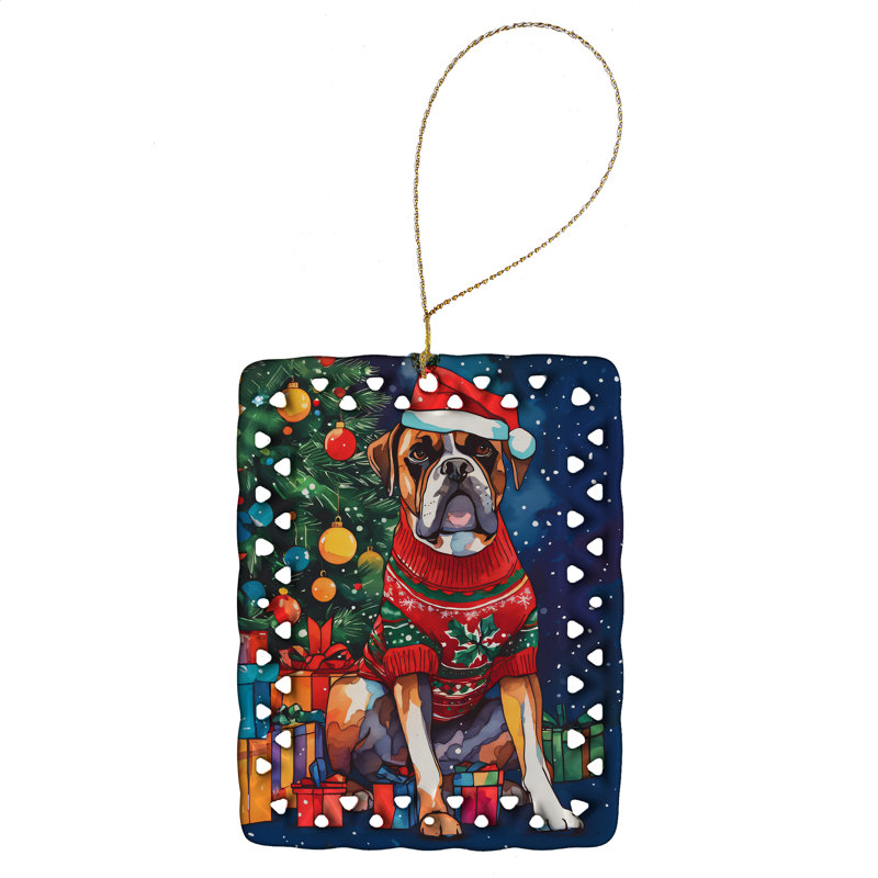 Ornement de Noël en porcelaine Boxer, Boxer 3393