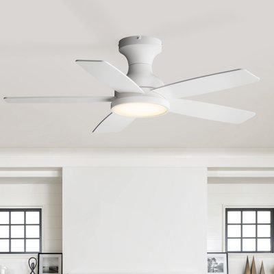 Ventilateur de plafond noir 42 po avec DEL à intensité variable et moteur CC réversible