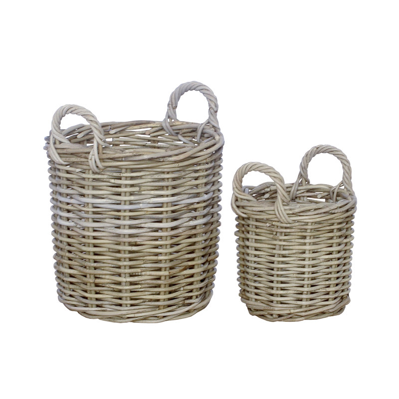 Ensemble de 2 paniers en rotin