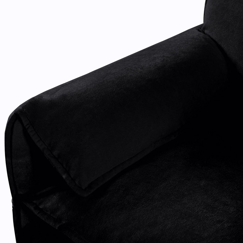 Salon modulaire en forme de U, siège modulaire surdimensionné à siège profond avec 2 repose-pieds, 3 canapé-lit confortable en chenille noire, dimensions supplémentaires, pour la chambre, sièges et sièges de détente amovibles