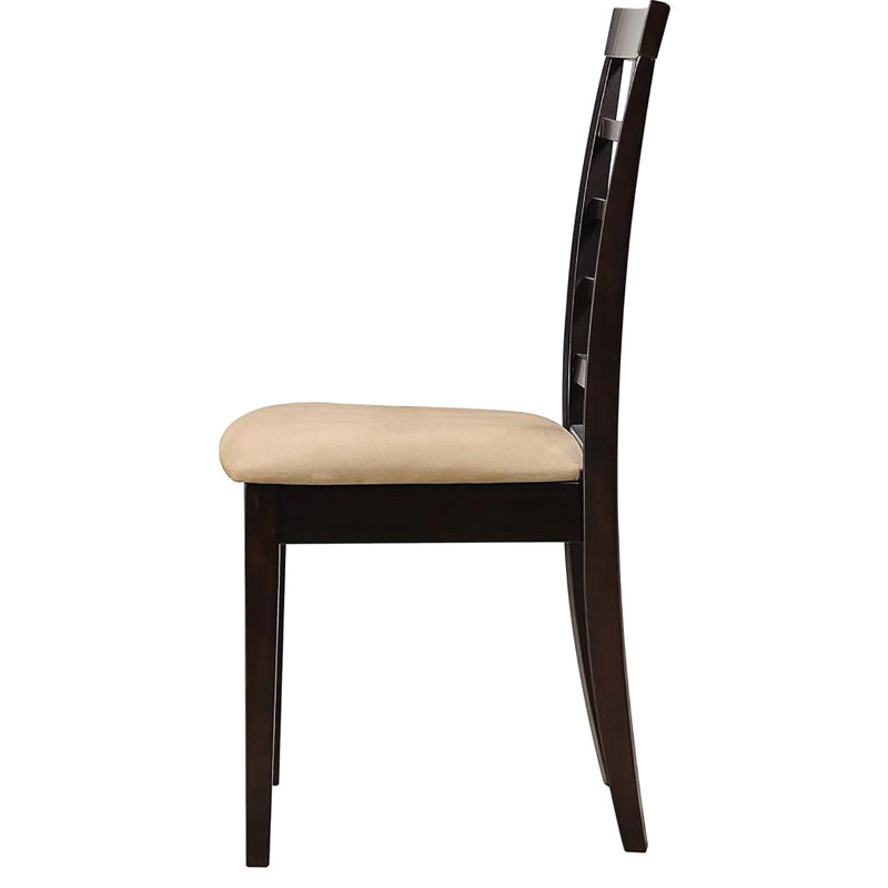 Chaises de salle à manger beige 2 Cappuccino - dossier géométrique, 2 sièges