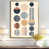 Toile avec cadre flottant or