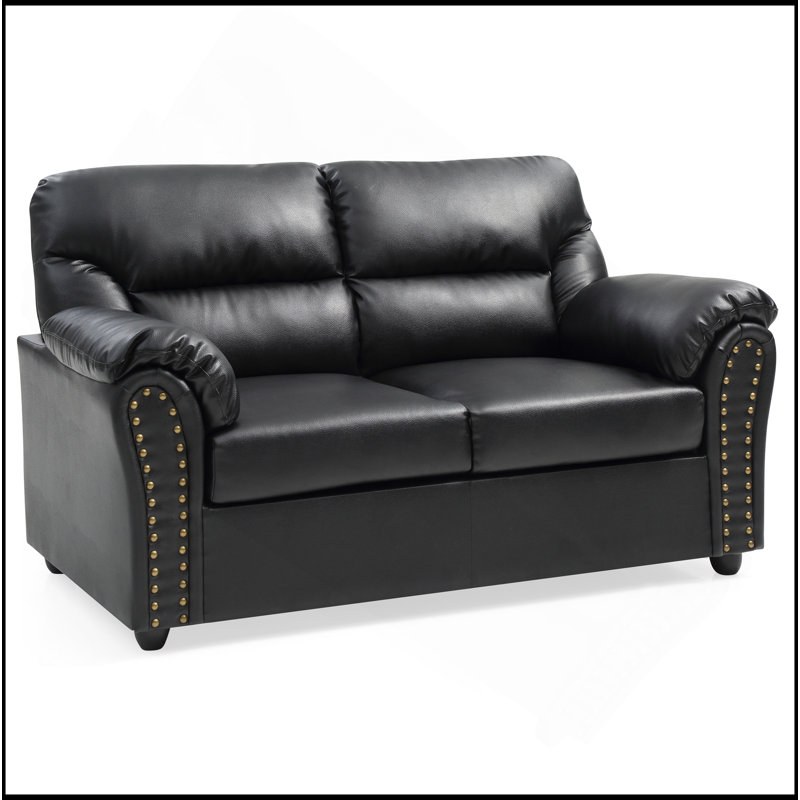 Causeuse chic et rembourrée noire pour la vie moderne