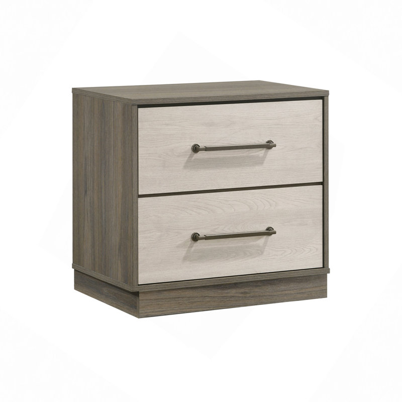 2-Drawer Nightstand With Floating Base Design