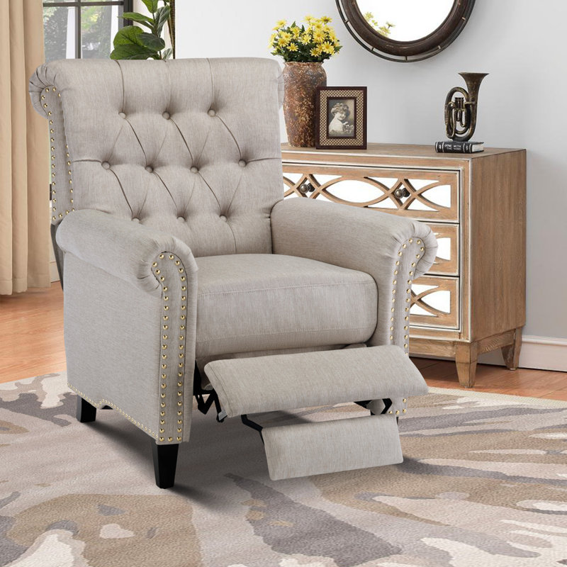 Fauteuil Arbel, 100% lin brun clair