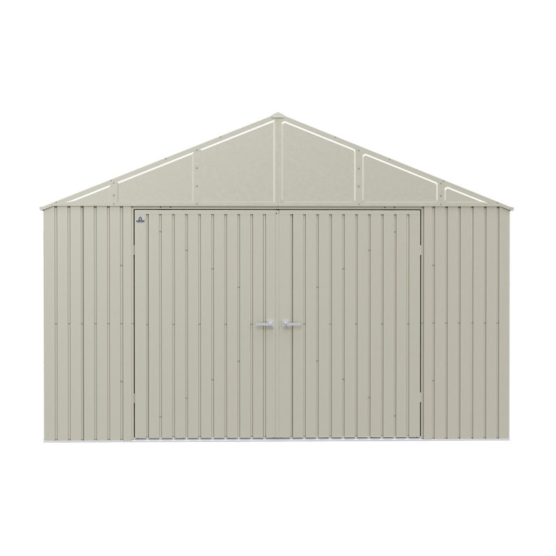 Elite 12' x 16' Cool Grey Steel Storage Shed Kit