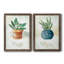 Sauge en pot - ensemble de 2 peintures sur toile encadrées-1860003677-1860003673