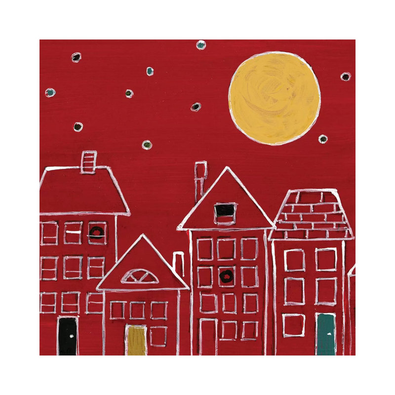 Moonlit City Night by Lanie Loreth - Wrapped Canvas Print, 30.48 cm H x 30.48 cm W